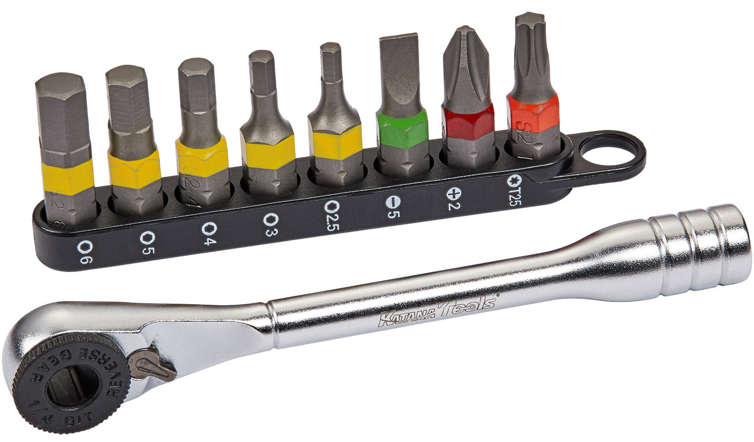 Katana Mini-Ratsche inkl. Bit-Satz 9-teilig