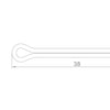 Katana-Splinte für Shimano Sram Avid-Scheibenbeläge (2 Stück)