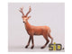 Jahreszeiteninspirierte Dekoration Rentier Poly Natur 11x6x15cm