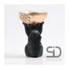 Von der Jahreszeit inspirierte Dekorationsstatue Eichhörnchen mit Box 14x22,5cm schwarz
