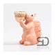 Von der Jahreszeit inspirierter Dekorations-Teelichthalter Eichhörnchen 16,3 cm beige