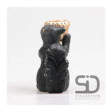 Von der Jahreszeit inspirierter Dekorations-Teelichthalter Eichhörnchen 16,3 cm schwarz - afbeelding 2