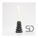 Von der Jahreszeit inspirierter Dekorationskerzenhalter Weihnachtsbaum 10x10x15 schwarz - afbeelding 2