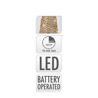 Kegel-LED Gold 40 LEDs 78cm
