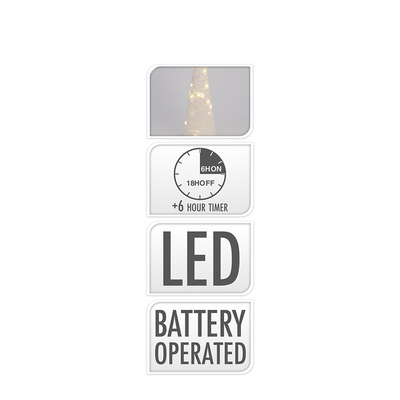 Kegel-LED weiß 30 LEDs 58cm