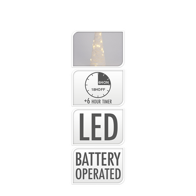 Kegel-LED weiß 40 LEDs 78cm