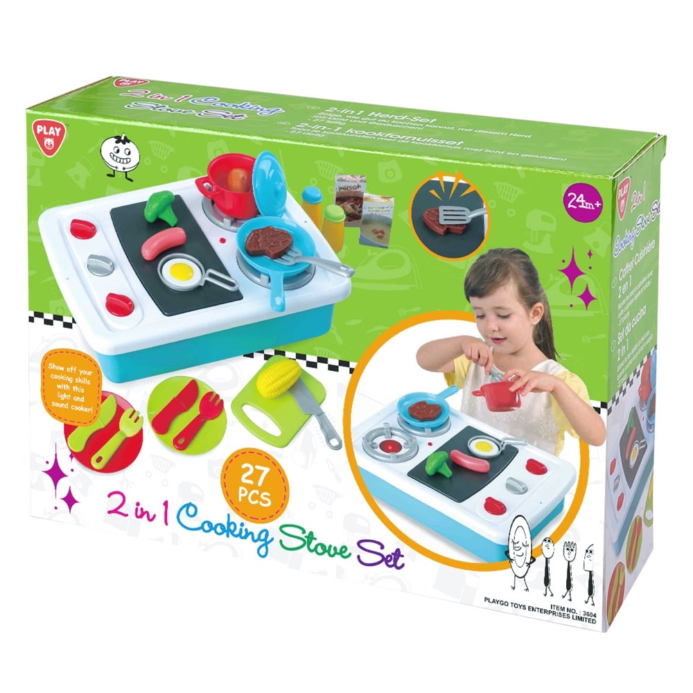 2 in 1 Küchenofen-Set mit 27-teiliger Spielset