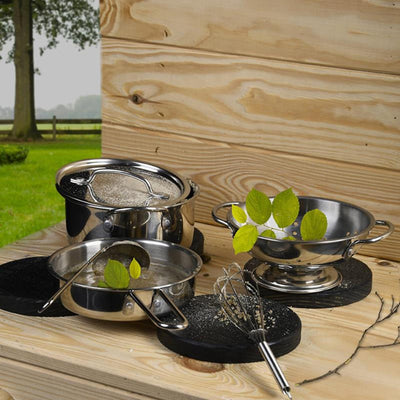 Esschert Design Esschert Design 6-teiliges Küchenspiel Set für Schlamm Edelstahl