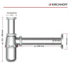Kirchhoff Tassensiphon, Chrom, 1 1 4 (5 4 ) x 32 mm - 98803110