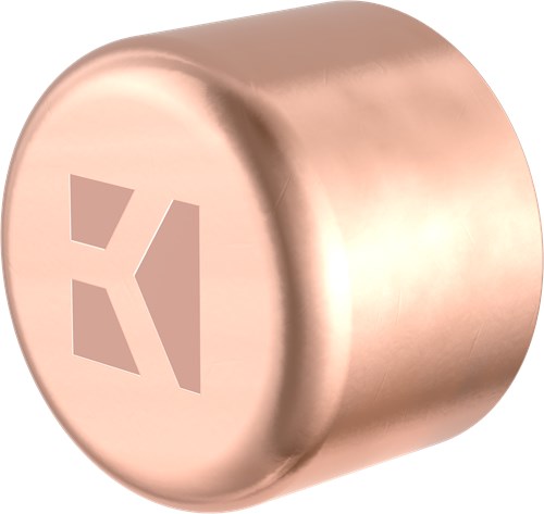 Kirchhoff Kupfer-Endkappe, blank, 18 mm, 1 Buchse (5301) – 989203055