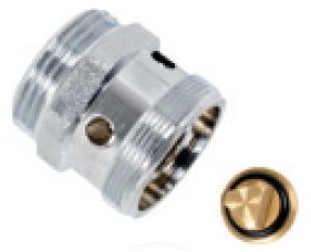 Kirchhoff Messing-Rückschlagventil, Chrom, M28 x 3 4 et, mit Rohrbelüfter – 98631120