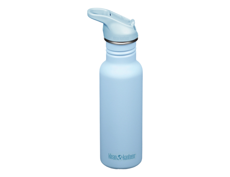 KLEAN Kanteen -Trinkflasche - Klassiker schmal - Sportkappe mit Flip - Clear Sky - 532 ml