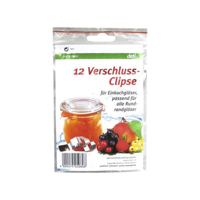 Weck Deti-Klemmen Edelstahl Beutel à 12 Stück