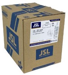 Klemmhalterung 25–28 mm, anschließbar, graue JSL-Box (50) – 4113298