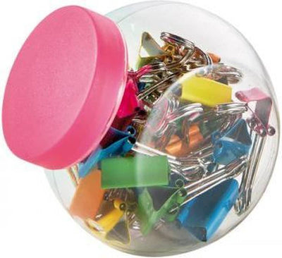 25 Papierklemmen in schönem Glas zum Speichern