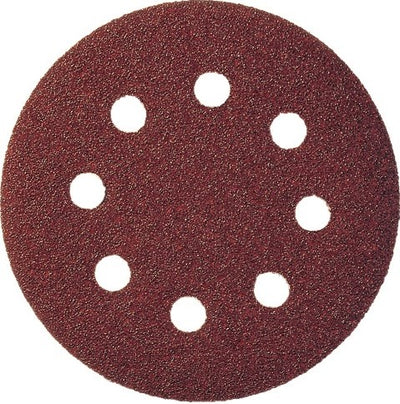 Klingspor Schleifteller mit Klettverschluss | gls 5 125 mm Körnung 80 | für Holz Metall Korund | Loch Nummer 8 | 50 Stück - 89489 - 89489