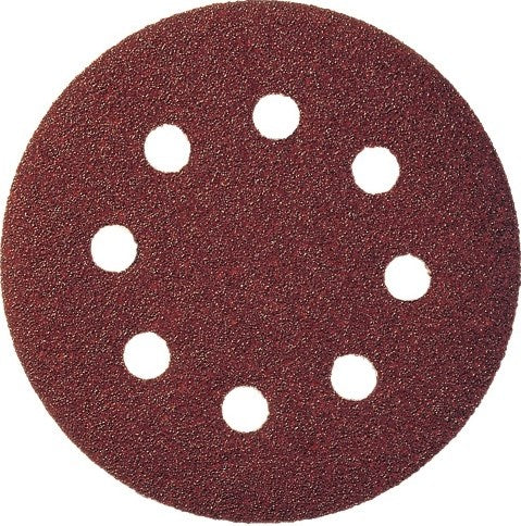 Klingspor Schleifteller mit Klettverschluss | gls 5 125 mm Körnung 80 | für Holz Metall Korund | Loch Nummer 8 | 50 Stück - 89489 - 89489