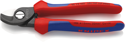 Knipex 95 12 165 sb Kabelschneider | Mehrkomponentengriffe | gebräunt | 165mm - 95 12 165 sb
