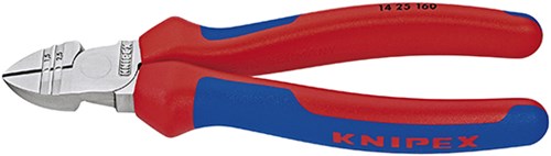 Knipex Abisolier-Seitenschneider verchromt mit Mehrkomponentengriffen 160 mm - 1425160