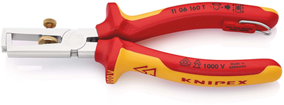 Knipex Abisolierzange mit Öffnungsfeder | universell | isoliert | Mehrkomponentenhülle - 11 06 160 t