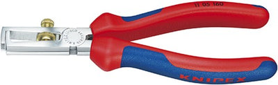 Knipex Abisolierzange verchromt mit Mehrkomponentengriffen 160 mm - 1105160