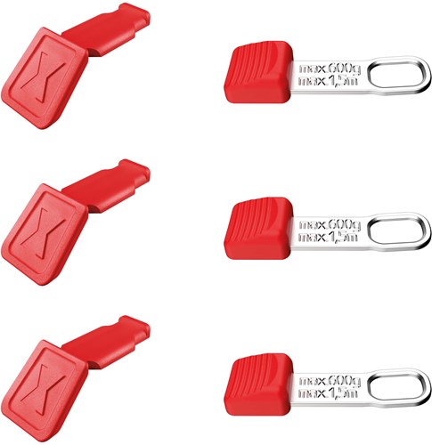 Knipex CC- und TT-Clips | rot | Je 3 Stück - 00 63 06 tcr