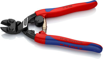 Knipex cobolt® Kompakt-Bolzenschneider | schlanke Mehrkomponentengriffe | schwarz atramentiert | Länge 200 mm - 71 42 200