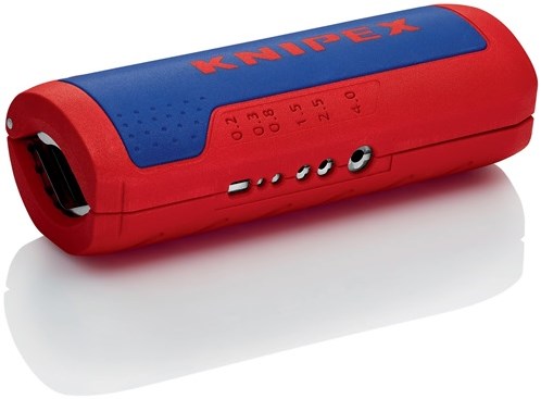 Knipex Abisolierwerkzeug | Gesamtlänge 100 mm | 0,2-4,0 (Draht) mm² | 1 Stück - 90 22 02 sb - 90 22 02 sb
