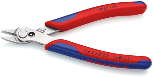 Knipex Elektronik Super Knips® XL | 140mm Länge | Mehrkomponentengriffe - 78 03 140 sb