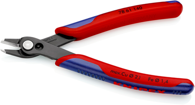 Knipex Elektronik Super Knips® XL | 140mm Länge | Mehrkomponentengriffe | gebräunt - 78 61 140 sb