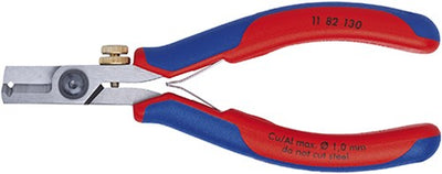 Knipex Elektronik-Abisolierschere mit Mehrkomponentengriffen 130 mm - 1182130
