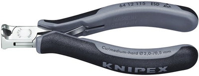 Knipex Elektronik-Schneidezange ESD mit Mehrkomponentengriffen 115 mm - 6412115ESD