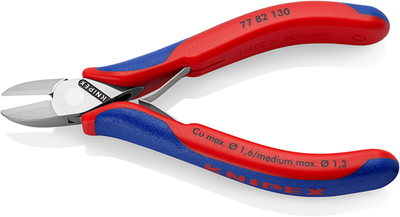 Knipex Elektronik-Seitenschneider ESD | 130mm Länge | durchbohrtes Scharnier | Mehrkomponentengriffe - 77 82 130