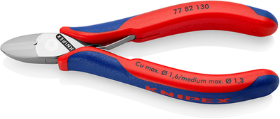 Knipex Elektronik-Seitenschneider ESD | 130mm Länge | durchbohrtes Scharnier | Mehrkomponentengriffe - 77 82 130