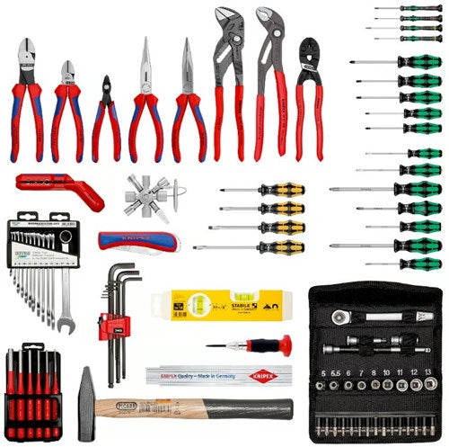 Knipex Werkzeugkoffer robust45 Bewegungsmechanik | 90 Stück - 002137m