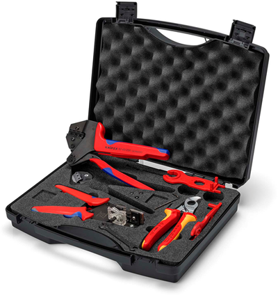 Knipex Werkzeugkoffer für Photovoltaik | für Solarsteckverbinder MC4 (Multikontakt) | 7-teilig - 97 91 04 v01