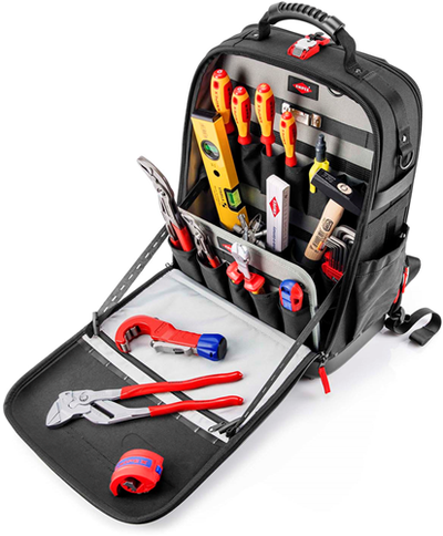 Knipex Werkzeugrucksack modular x18 für Sanitäranlagen | 17 Stück - 00 21 50 s