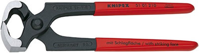 Knipex Hammerkopfzange schwarz atramentiert mit Kunststoffüberzug 210 mm - 5101210