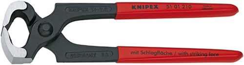 Knipex Hammerkopfzange schwarz atramentiert mit Kunststoffüberzug 210 mm - 5101210