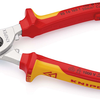 Knipex Kabelschneider isoliert | mehrteilige Gehäuse | VDE-geprüft | integrierte Öffnungsfeder - 95 16 165 t bk
