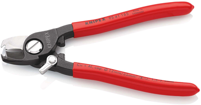 Knipex Kabelschneider | kunststoffbeschichtet | gebräunt | Länge 165 mm - 95 41 165