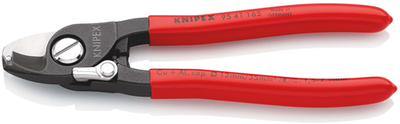 Knipex Kabelschneider | kunststoffbeschichtet | gebräunt | Länge 165 mm - 95 41 165
