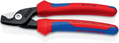 Knipex Kabelschneider | Länge 160 mm Mehrkomponenten-Ummantelung | 1 Stück - 95 12 160 - 95 12 160