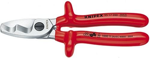 Knipex Kabelschneider 1000V VDE mit doppelten Schneiden
