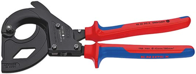 Knipex Kabelschneider (Ratschenprinzip) | für stahlarmierte Kabel (SWA-Kabel) | Mehrkomponentengriffe - 95 32 315 a