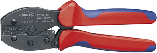 Knipex preciforce© Crimpzange brüniert mit Mehrkomponentengriffen 220 mm - 975238