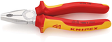 Knipex Kombizange isoliert | Mehrkomponentengriffe | VDE-geprüft | verchromt | Länge 180 mm | SB-Kartenblister - 03 06 180 sb - afbeelding 1