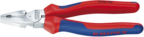 Knipex Kraft-Kombinationszange verchromt mit Mehrkomponentengriffen 225 mm - 0205225