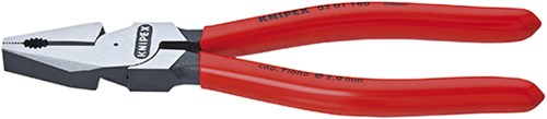 Knipex Power-Kombizange schwarz atramentiert mit Kunststoffüberzug 225 mm - 0201225