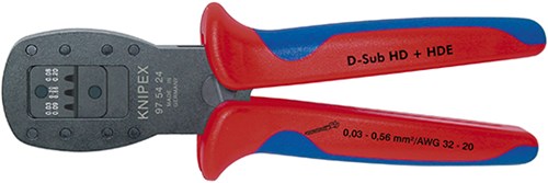 Knipex Crimpzange für Miniaturstecker brüniert 190 mm - 975424
